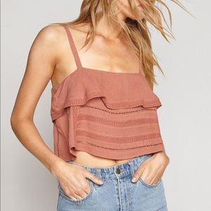 Amuse Society Lace Crop Tank